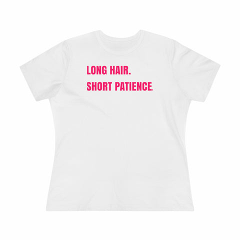 Long Hair Short Patience White & Pink