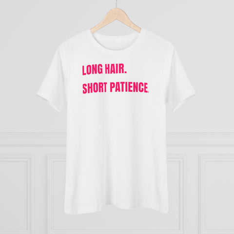 Long Hair Short Patience White & Pink