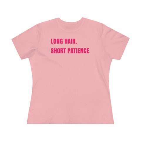 Long Hair Short Patience White & Pink