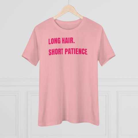 Long Hair Short Patience White & Pink